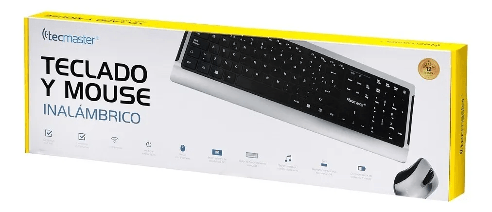 Kit Teclado y Mouse Inalámbrico Tecmaster TM-CMT-LD1002