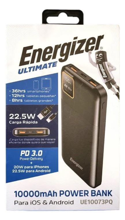 Power Bank Energizer Ultimate 10.000mAh PD3.0 22.5W3