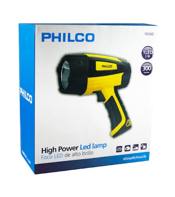Linterna Recargable Philco LED 5W 19GEP186603