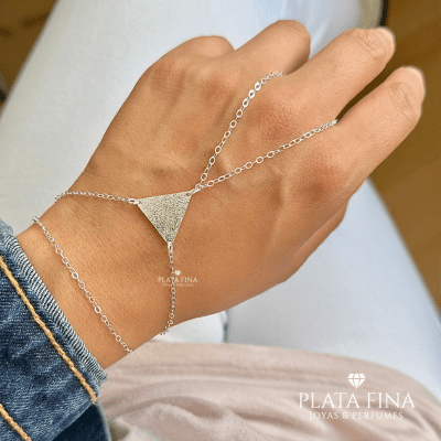 Pulsera Anillo Plata Satinada1
