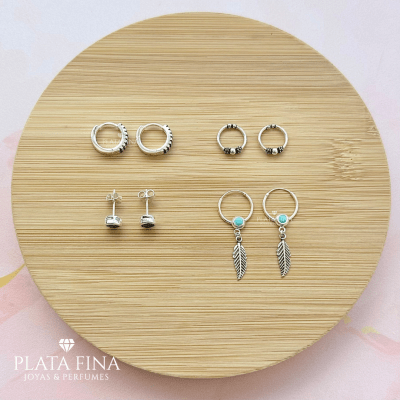 Set de Aros Resina y Circonitas1