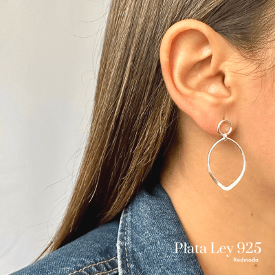 Aros Plata Rodinada Ovalados Largos1