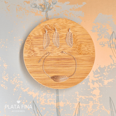 Set Plata Hojas Caladas1