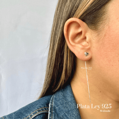 Aros Plata Rodinada Pasados Corazón1