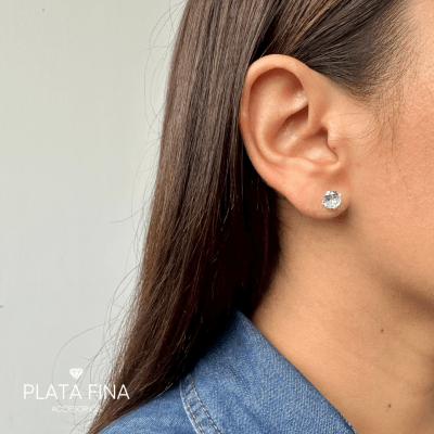 Aros Plata Punto de Luz Circonita1