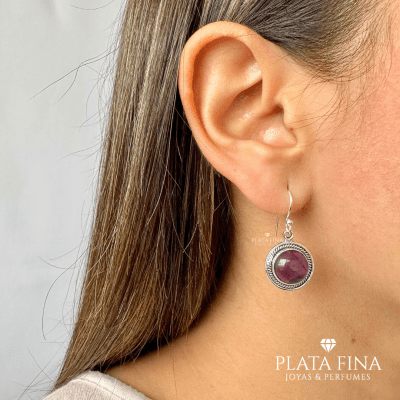 Aros Plata Piedra Amatista1