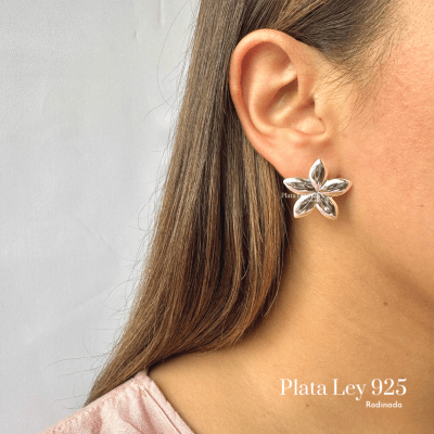 Aros Plata Rodinada Margarita1