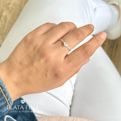 Anillo Plata Mini Corazón Circonitas1