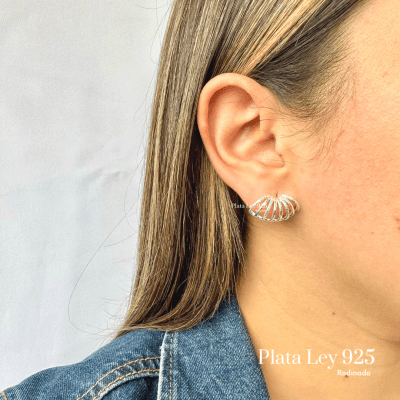 Aros Plata Rodinada Trepadores Lineas1