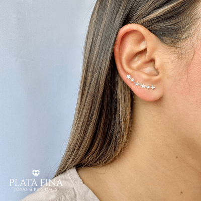 Aros Trepadores Plata Estrellas1