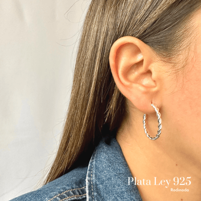 Argollas Plata Rodinada Maxi Entorchadas1