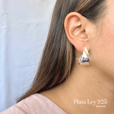 Aros Plata Rodinada Maxi Gota1