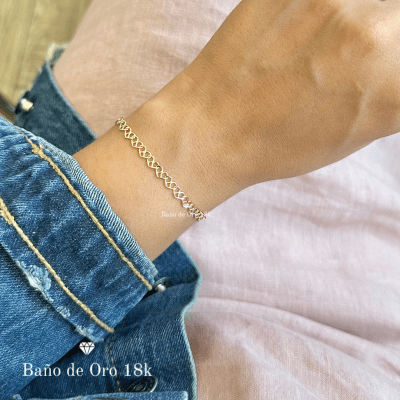 Pulsera Baño Corazones Calados1