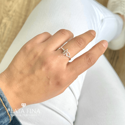 Anillo Plata Estrella Calada