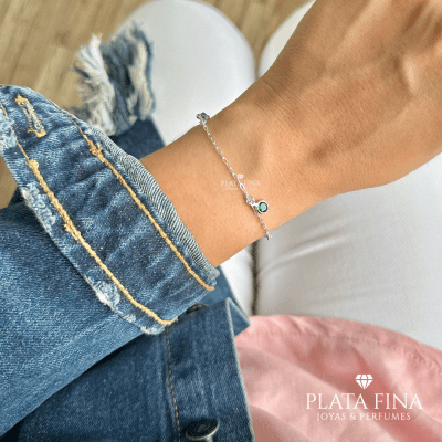 Pulsera Plata Corazón Circonitas1