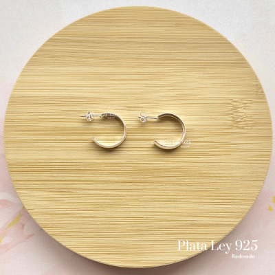 Argollas Plata Rodinada Lisas Semi1