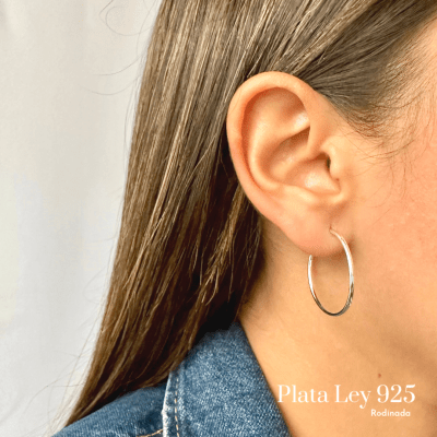 Argollas Plata Rodinada Semi Circular1