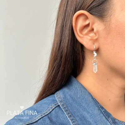 Aros Plata Piedra Natural Cuarzo1