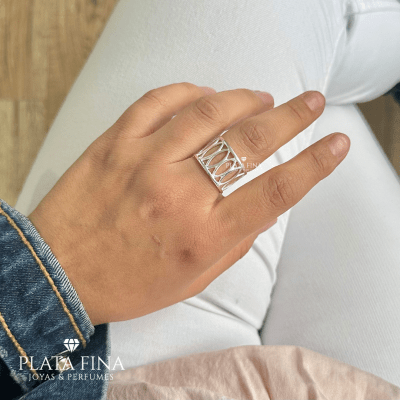 Anillo Plata Diseño Ovalo