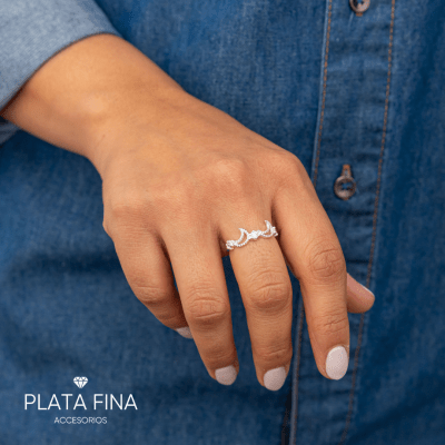 Anillo Plata Luna con Circonita1