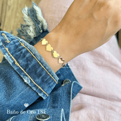 Pulsera Baño Sello de Corazones1