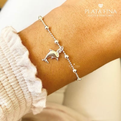Pulsera Plata Delfín1