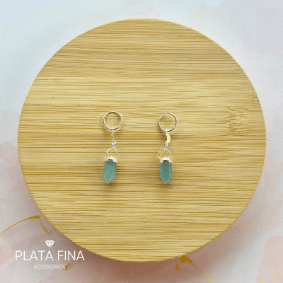 Aros Plata Piedra Natural Turquesa1