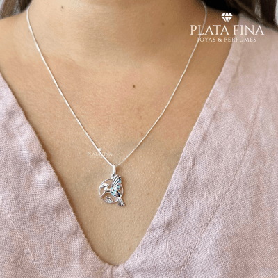 Conjunto Plata Colibrí Alegría1