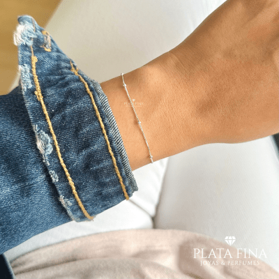 Pulsera Plata Lisa Bolitas1