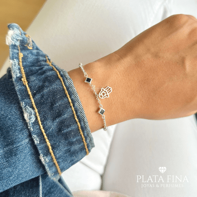 Pulsera Plata Mano de Fátima1