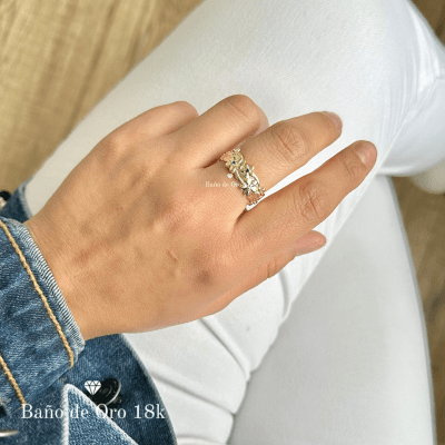 Anillo Baño Cintillo de Flores1