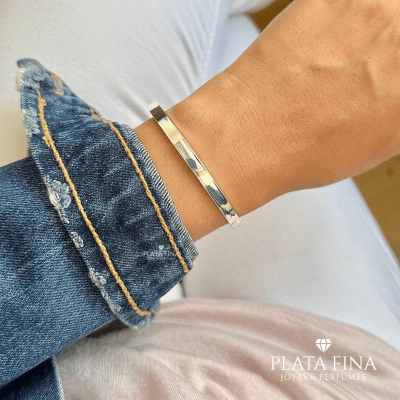 Pulsera Plata Maxi Cuadrada1