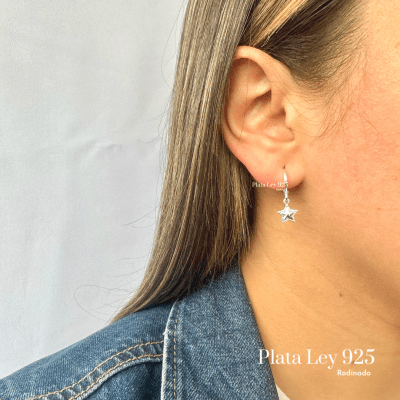 Argollas Plata Dije Estrellas1