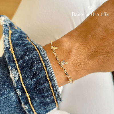 Pulsera Baño Dijes de Cruz1