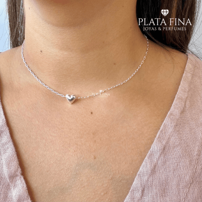 Chocker Plata Corazón1