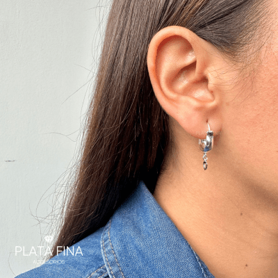 Aros Plata Mini Bote con Dije Corazón1