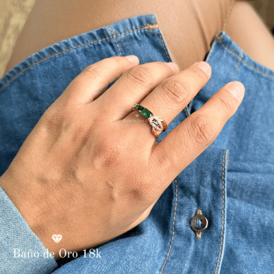 Anillo Baño Circonita Verde1