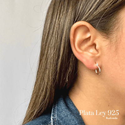 Argollas Plata Rodinada Mini Bote1