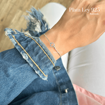 Pulsera Plata Rodinada Esclava Circonitas1