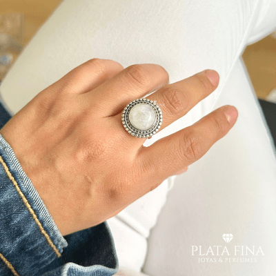 Anillo Plata Piedra Nácar1