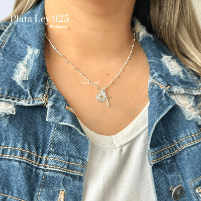 Collar Plata Rodinada Religioso1