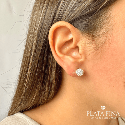 Aros Plata Bola de Fuego Brillante1