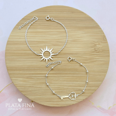 Set de Pulseras Sol y Llave de Amor1