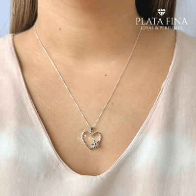 Conjunto Plata Flor y Amor1