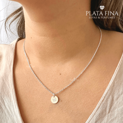 Collar Plata Sello de Mariposa1
