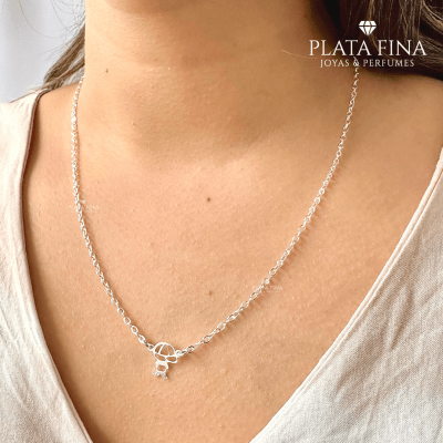 Collar Plata Niño Silueta