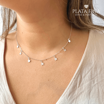 Collar Plata Mini Estrellas1
