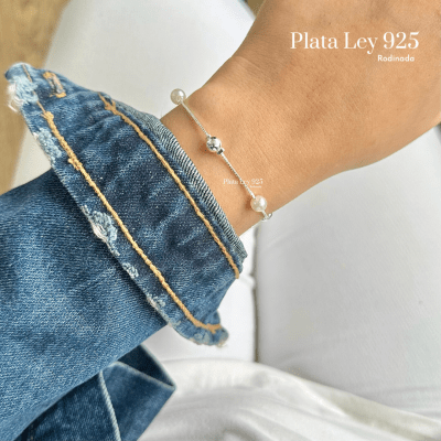 Pulsera Rodinado Perlas1