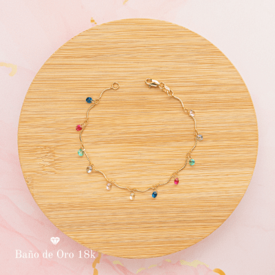 Pulsera Baño Circonitas Colores1