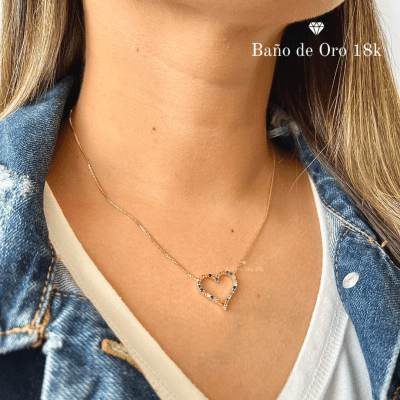 Collar Baño Corazón y Multicolores1